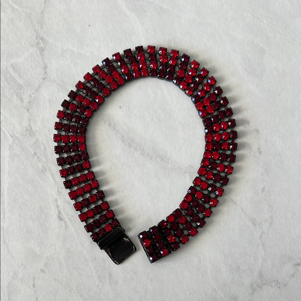 Vintage Swarovski red crystal Bracelet